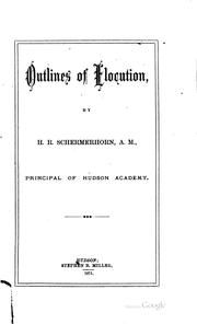Cover of: Outlines of elocution