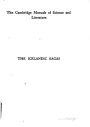 Cover of: The Icelandic sagas