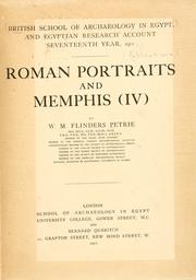 Cover of: Roman portraits and Memphis (IV)