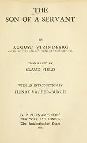 Cover of: The son of a servant by August Strindberg