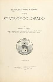 Cover of: Semi-centennial history of the state of Colorado ... by 