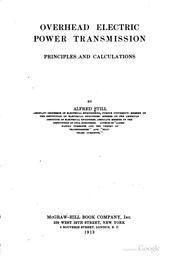 Cover of: Overhead electric power transmission: principles and calculations