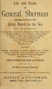 Cover of: Life and deeds of General Sherman: including the story of his great march to the sea ...