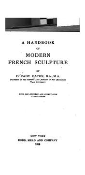 Cover of: A handbook of modern French sculpture