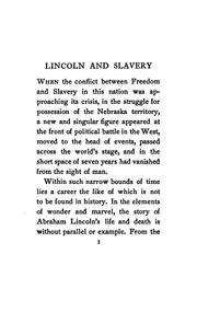Cover of: Lincoln and slavery