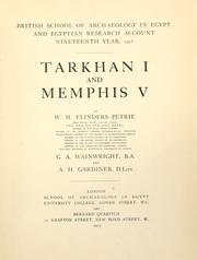 Cover of: Tarkhan I and Memphis V by W. M. Flinders Petrie