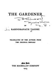 Cover of: The gardener by Rabindranath Tagore