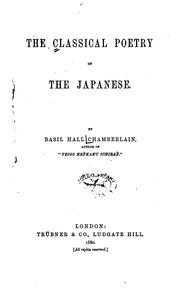 Cover of: The classical poetry of the Japanese. by Basil Hall Chamberlain