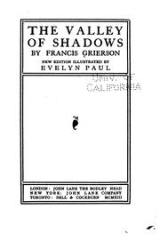 Cover of: The valley of shadows