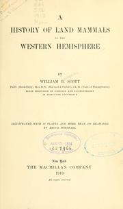 Cover of: A history of land mammals in the western hemisphere
