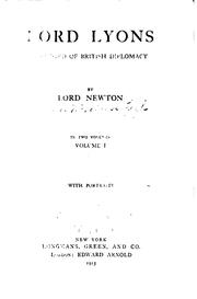 Cover of: Lord Lyons: a record of British diplomacy