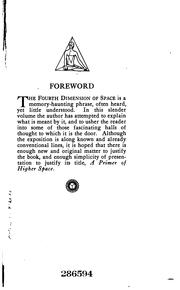 Cover of: A primer of higher space (the fourth dimension)