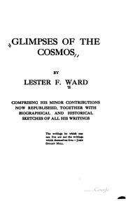 Cover of: Glimpses of the cosmos by Lester Frank Ward