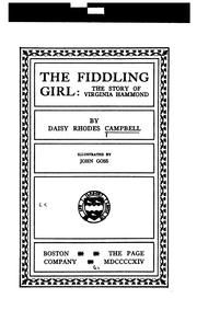 Cover of: The fiddling girl by Daisy Rhodes Campbell