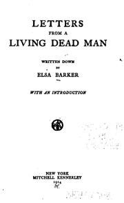 Cover of: Letters from a living dead man