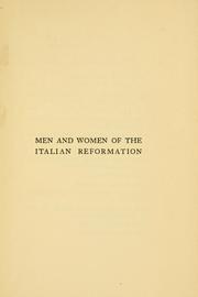 Cover of: Men and women of the Italian reformation: by Christopher Hare [pseud.]