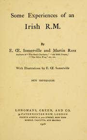 Cover of: Some experiences of an Irish R. M. by E. OE. Somerville