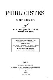 Cover of: Publicistes modernes