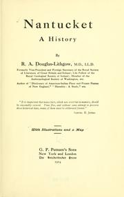 Cover of: Nantucket; a history by R. A. Douglas-Lithgow