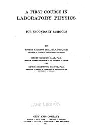 Cover of: A First course in laboratory physics for secondary schools
