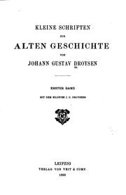 Cover of: Kleine Schriften zur alten Geschichte