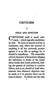 Criticism by William Crary Brownell