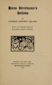 Hans Breitmann's ballads by Charles Godfrey Leland