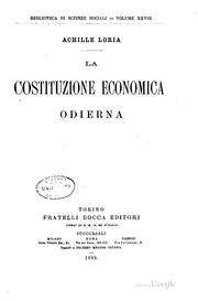 Cover of: La costituzione economica odierna.
