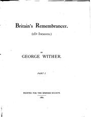 Cover of: Britain's remembrancer.: (1628)