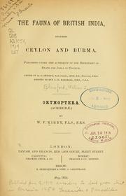 Cover of: Orthoptera (Acridiidae) by William Forsell Kirby
