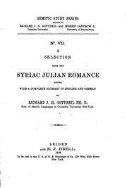 Cover of: A selection from the Syriac Julian romance