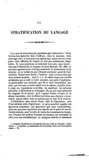 Cover of: La stratification du langage