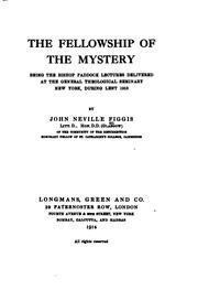 Cover of: The fellowship of the mystery