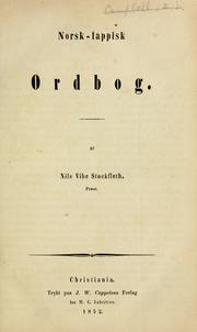 Cover of: Norsk-lappisk ordbog. by Stockfleth, Nils Chr. Vibe