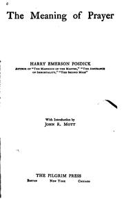 Cover of: The meaning of prayer by Harry Emerson Fosdick