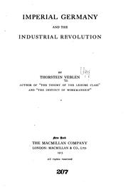 Cover of: Imperial Germany and the industrial revolution