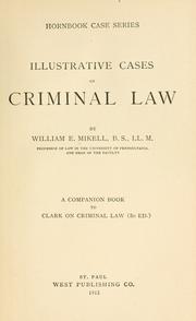 Cover of: Illustrative cases on criminal law