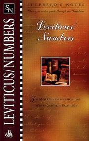 Cover of: Leviticus/Numbers (Shepherd's Notes)