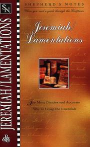 Cover of: Jeremiah/Lamentations.