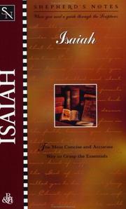 Cover of: Isaiah (Shepherd's Notes)