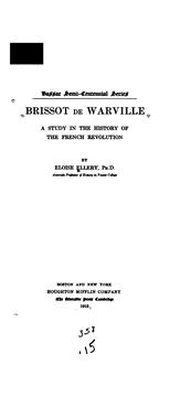 Brissot de Warville by Eloise Ellery