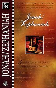 Cover of: Jonah/Zephaniah (Shepherd's Notes)