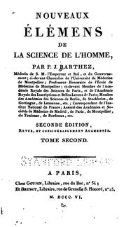 Cover of: Nouveaux élémens de la science de l'homme