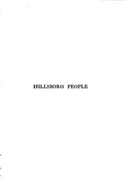 Cover of: Hillsboro people