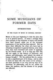 Cover of: Some musicians of former days