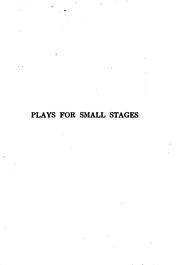 Cover of: Plays for small stages