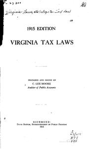 Cover of: Virginia tax laws. by Virginia.