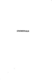 Cover of: Criminals: a one-act play about marriage