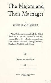 Cover of: The Majors and their marriages by James Branch Cabell