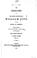 Cover of: The speeches of the Right Honourable William Pitt, in the House of commons.